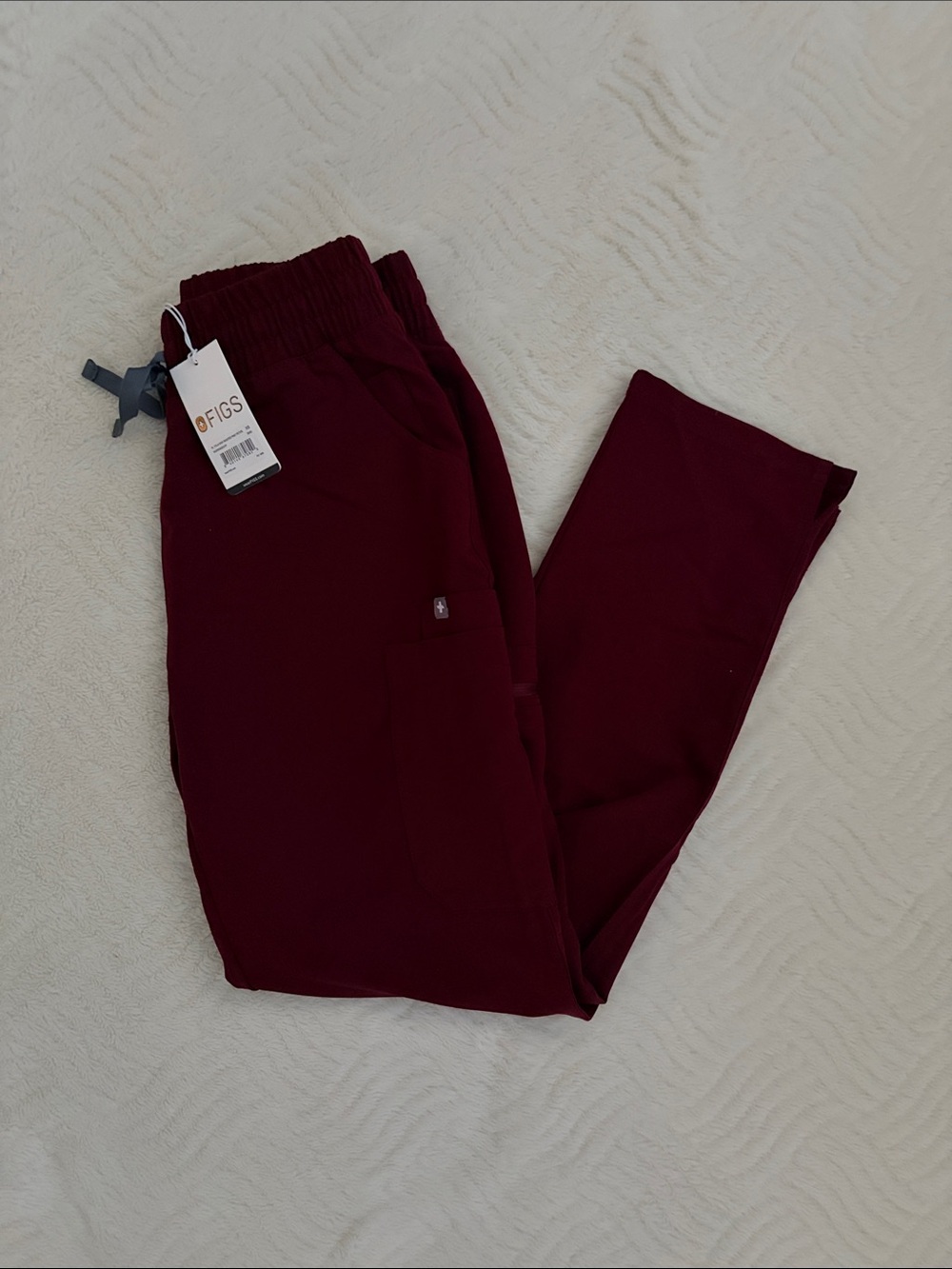 Figs Burgundy Yola Scrub Pants
